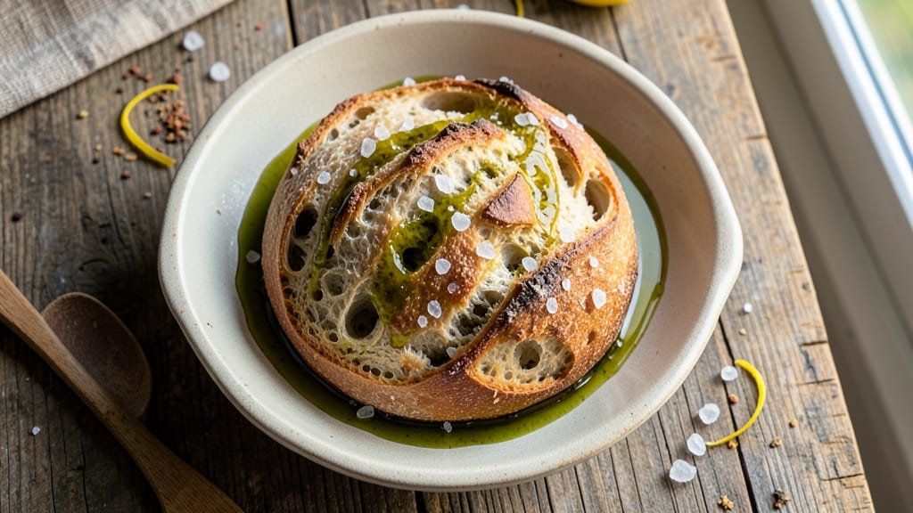 Artisan Olive Oil Bread Recipe: Golden Crust With Nutty Depth in 12 Hours