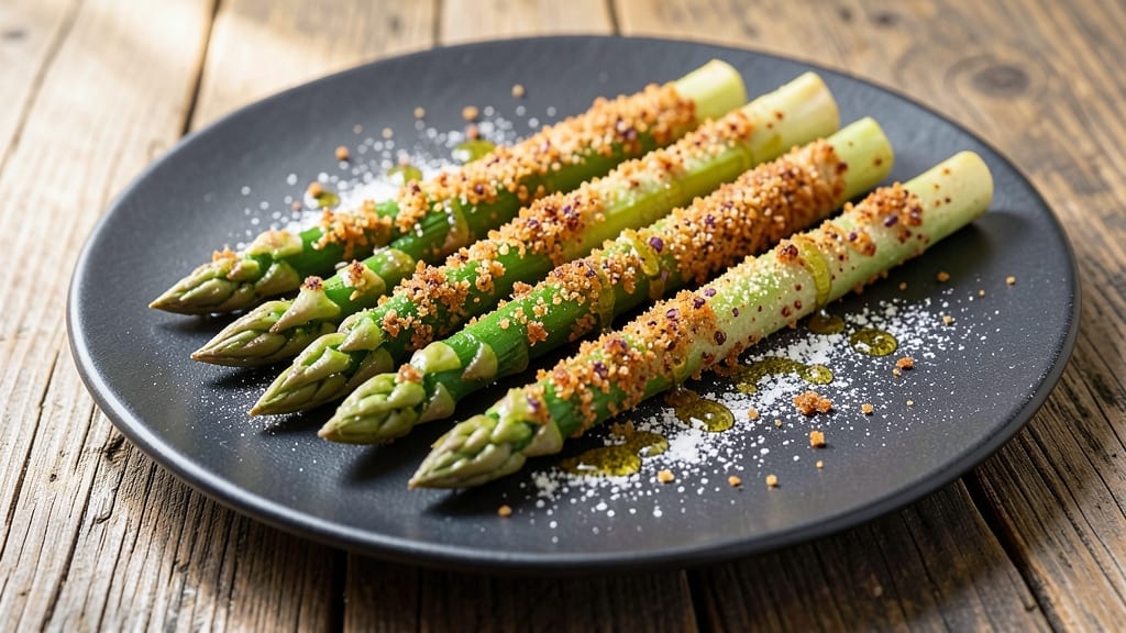 Asparagus with Bread Crumbs Recipe: Crispy-Topped Roasted Asparagus Bites