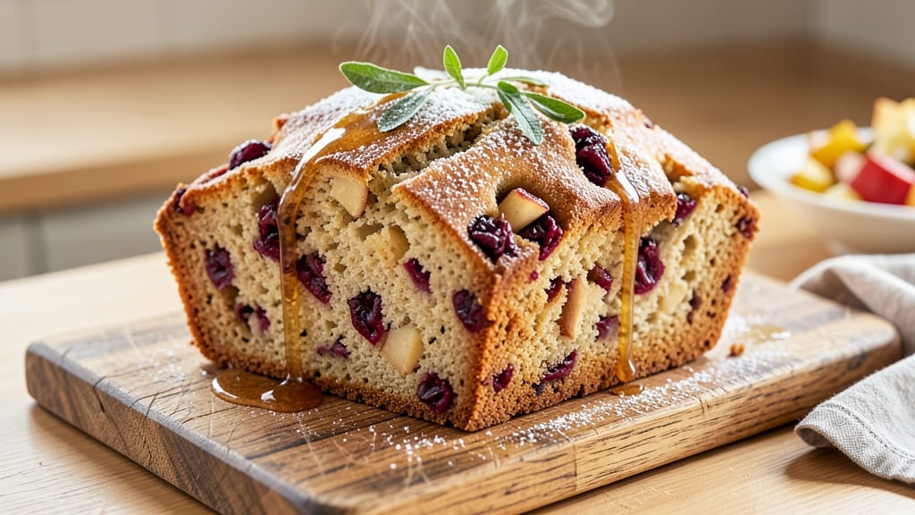 Apple Cranberry Bread Recipe With Dried Cranberries: Spiced Fruit Swirls and Crusty Crown