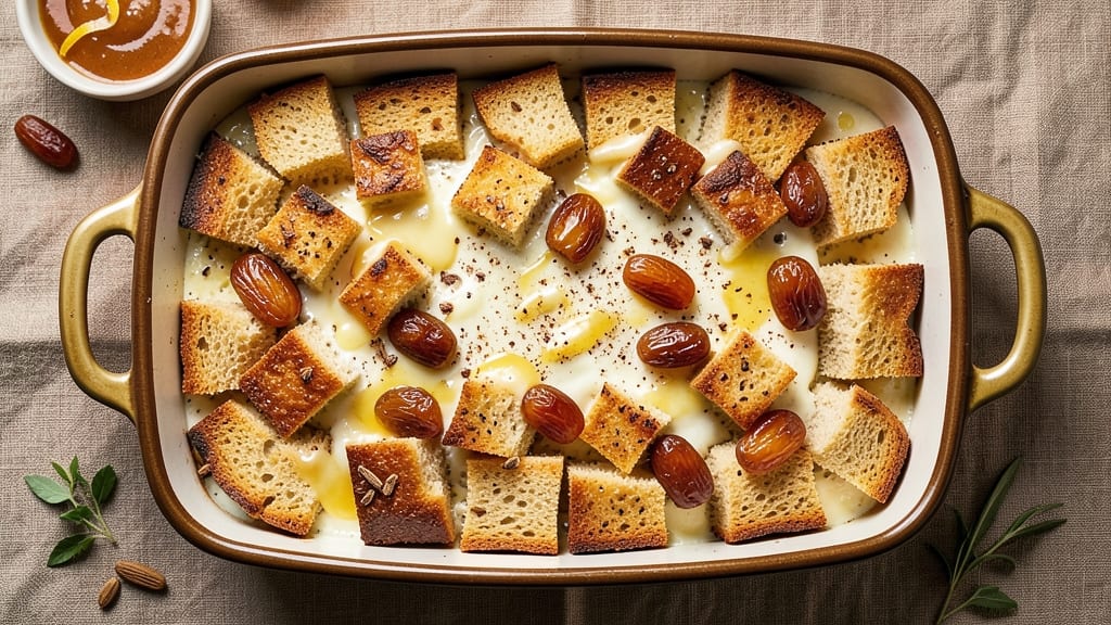 Arabian Bread Pudding Recipe: Cardamom-Infused Spice and Date Caramel Harmony