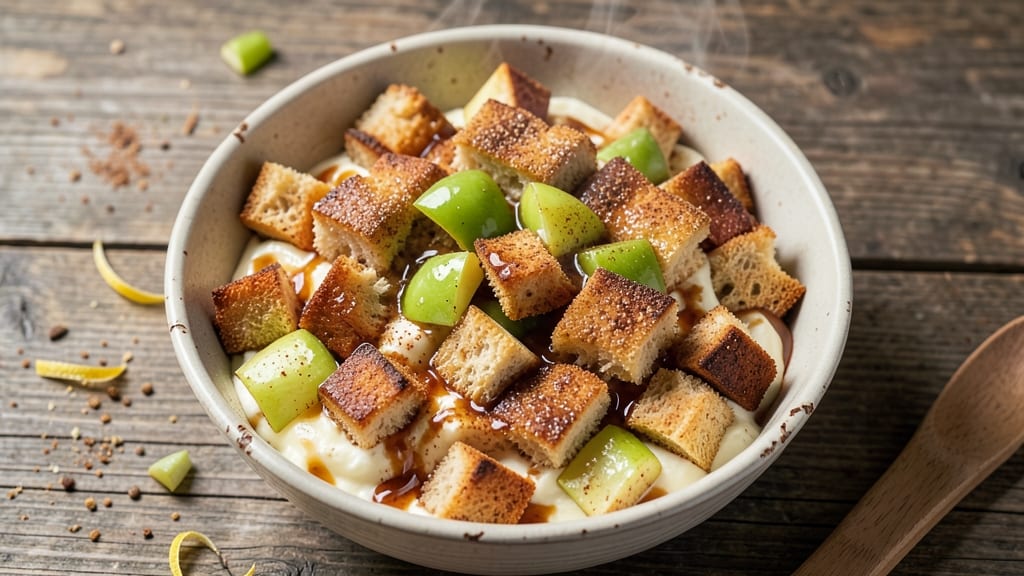 Apple Bread Pudding Microwave Recipe: Spiced Apple Swirls and Creamy Custard in 10 Minutes