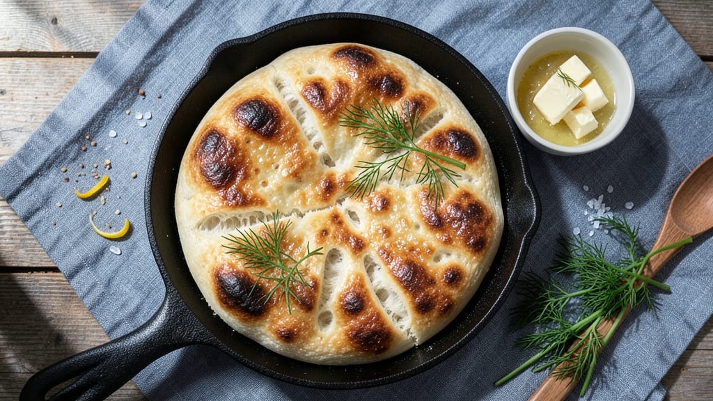 Azerbaijan Bread Recipe: Savory Flatbread With Buttery Layers and Herbal Zest