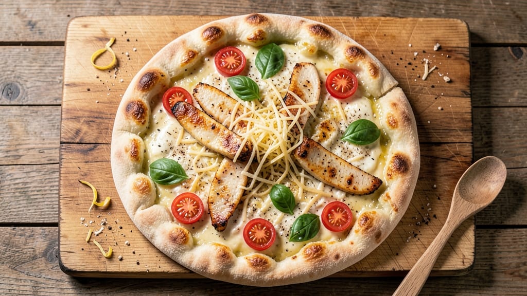 Alfredo Flatbread Pizza Recipe: Cheesy Pull-Apart Crust With Creamy Sauce