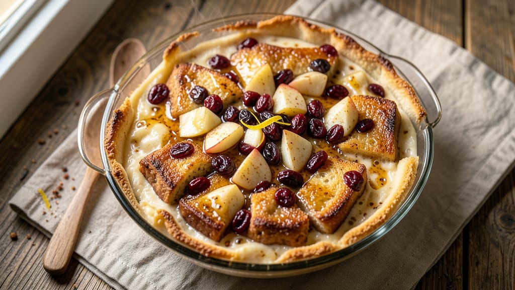 Apple Cranberry Bread Pudding Recipe: Warm Spice Swirls With Juicy Fruit Bursts